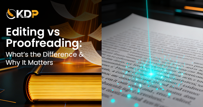 Editing vs proofreading comparison showing book editing tips and manuscript refinement process for authors publishing books