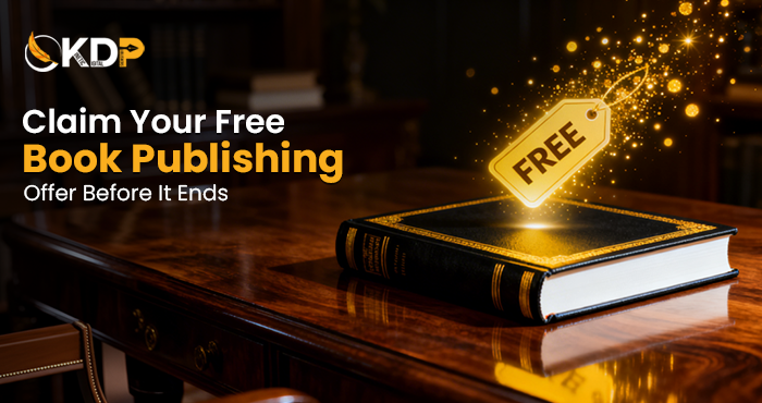 First-time author claiming a free book publishing offer from Kinetic Digital Publishers in the USA