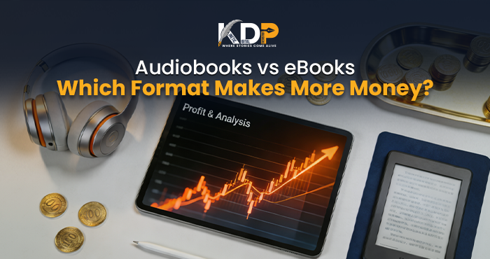 Audiobooks vs ebooks comparison guide showing which book format makes more money for authors