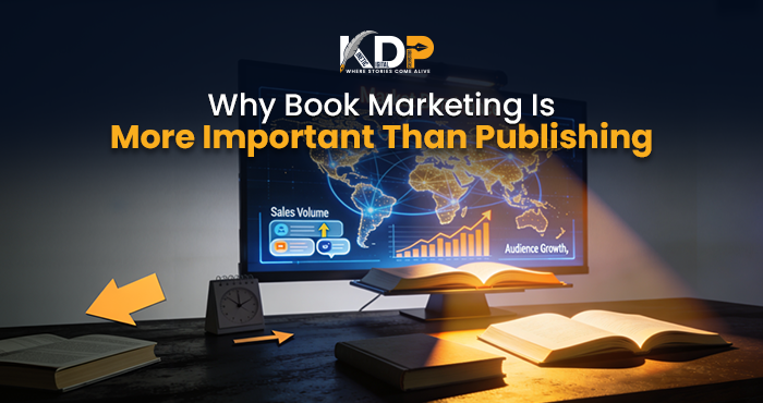 Author learning why book marketing is more important than publishing for long term book sales