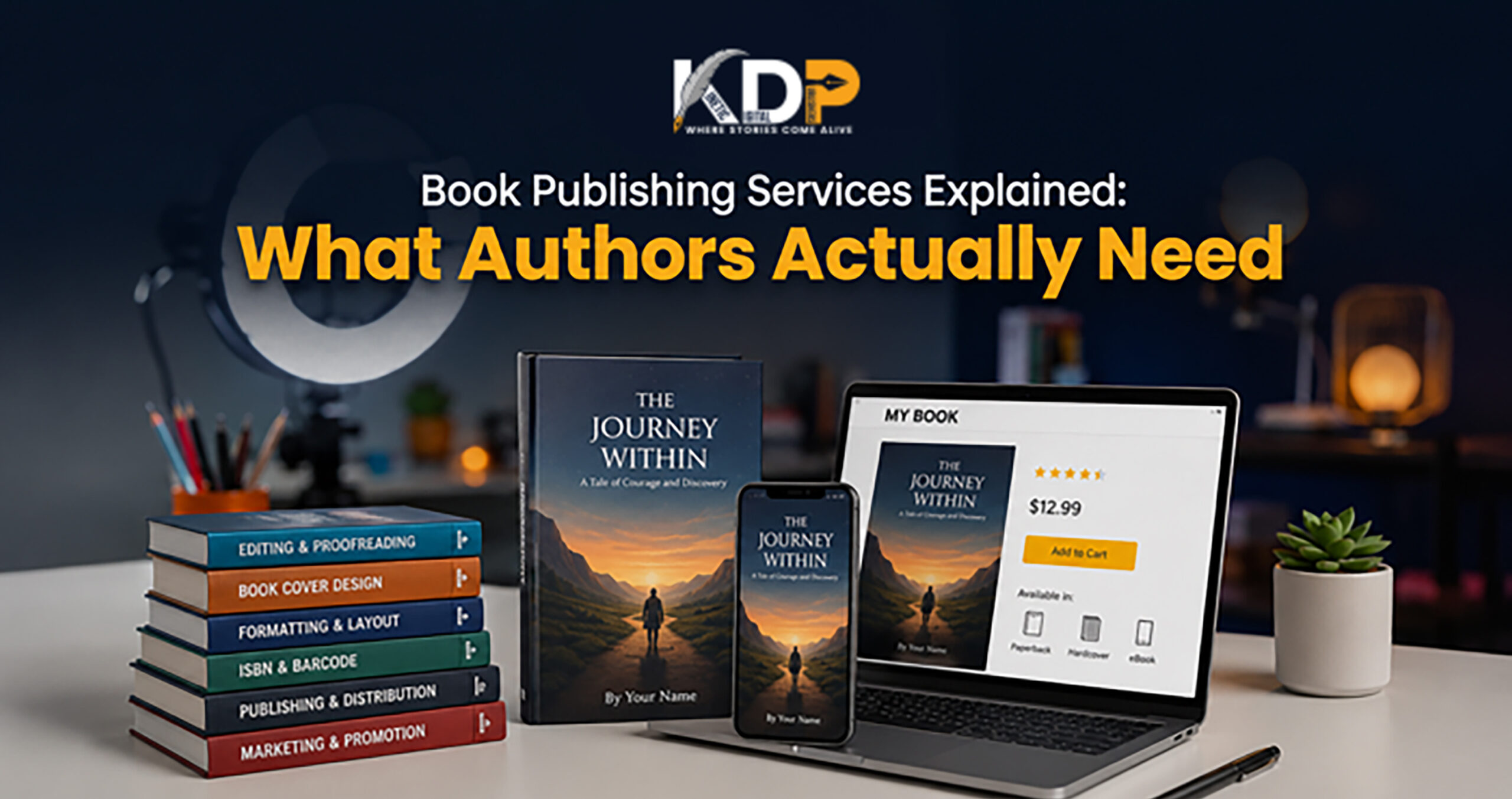 Book publishing services explained for first-time and self-published authors in the USA — Kinetic Digital Publishers